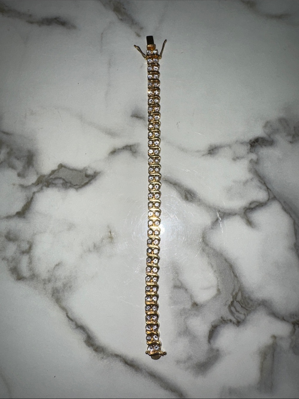 Gold Crystal Tennis Bracelet